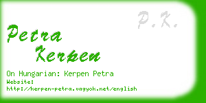 petra kerpen business card